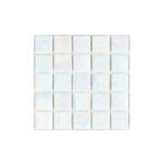 Contemporary Pearl White Iridescent Glass Mosaic Tile
