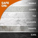 Weiman Granite Cleaner Polish and Protect, Streak Free, pH Neutral Formula for Daily Use on Interior & Exterior Natural Stone with Microfiber Towel, 3 in 1-2 Pack