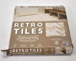 Herringbone Peel and Stick Vinyl Floor Tiles