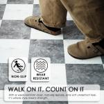 Peel and Stick Vinyl Flooring Roll– Modern Minimalist Style Self Adhesive Flooring Tiles for Bathroom & Laundry – Matte Finish Peel and Stick Vinyl Flooring with Seamless Grain Match, Fade-Proof