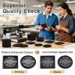 36 PCS Glossy Black Slate Coasters for Laser Engraving, MAPRIAL 2026 Upgrade 4 Inch 18 PCS Square, 18P Round Stone Drinks Coaster Bulk, Laser Blanks Material for Engraver, DIY, Gifts, Wedding