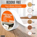 Carpet Tile Tape Double Sided Heavy Duty Carpet Tape for Carpet Tiles Rugs Vinyl Rubber Mats Turf Indoor Outdoor No Residue Carpet Tape for Hardwood Floors 2 Sided Gripper 2inx90ft (Bulk 12 Pack)