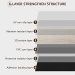 ACCOR HOME Peel and Stick Floor Tile, 10-Pack 12 x 12 inch Vinyl Flooring, Real Wood Look Self-Adhesive Luxury Vinyl Tiles, Easy DIY for Kitchen, Bedroom and Living Room, Cover 10 Sq. Ft, Oslo Oak