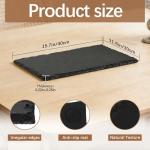 DASSNANE 12 Pack 9inch*6inch Natural Slate Cheese Board Sushi Placemat Stone Charcuterie Platter Food Contact Safe Stone Slate Tiles for Laser Engraving,Suitable for Party, Gift, Fruit, Meat, Wedding