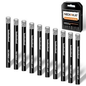 10 Packs Dry Diamond Drill Bits Set 1/4" 6mm Vacuum Brazed Diamond Hole Saws for Granite Tile Ceramic Marble Stone Glass and More Hard Materials (not for Wood), Round Shank with Storage Case