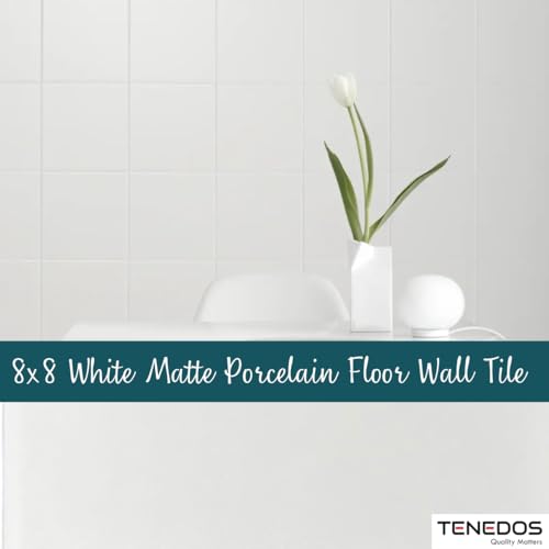 Matte White 8x8 Subway Porcelain Floor Tile