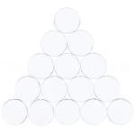 CleverDelights 18mm (11/16") Round Flat Glass Tiles - 50 Pack - Clear Flat Glass Tiles