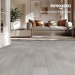 INMOZATA Peel and Stick Floor Tile Vinyl Flooring, Waterproof Vinyl Plank Flooring 36-Pack 54Sq.Ft Wood Grain Peel and Stick Flooring for Bedroom, Living Room, Kitchen, RV(White Wash Wood)