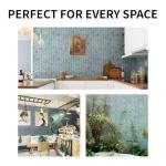 5 Sheets Ivy Glass Mosaic,Leaf Tile Mosaic for Kitchen Backsplash,Leaf Shape Mosaic for Home Décor