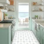 MORCART Peel and Stick Floor Tile Star Waterproof Vinyl Flooring DIY for Bathroom, Kitchen, Fireplace, Pet House, Stairs, Bedrooms, Wall, Store(20PCS,7.87" x 7.87",Light Green+Dark Green+White)