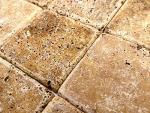 Tenedos 4"x4" Yellow Travertine Tumbled Tile for Floor, Wall, Kitchen Backsplash & Bathroom – Rustic Natural Stone Look (Box Covers 5 Sq. Ft.)