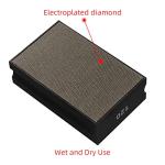 Diamond Hand Polishing Pads 120 Grit Sanding Blocks Foam Backing for Tile Stone Marble Concrete Ceramics Granite Glass Wet Dry 1PCS(Grit-120)