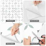 MORCART Peel and Stick Floor Tile Star Waterproof Vinyl Flooring DIY for Bathroom, Kitchen, Fireplace, Pet House, Stairs, Bedrooms, Wall, Store(20PCS,7.87" x 7.87",Light Green+Dark Green+White)