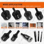 ASNOMY 10PCS Diamond Hole Saw Set, 1/4"-2" Inch Serrated Brazing Tile Hole Saw Diamond Core Drill Bits Set with EVA Mold Hole Saw Guide Jig for Porcelain Tile Glass Ceramic Stone Granite Marble