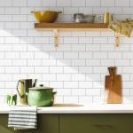 Glossy White Peel and Stick Subway Tile 100-Piece