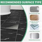20-Pack Peel and Stick Black Vein Marble Tiles