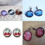 Craftdady 200Pcs Transparent Glass Cabochons 13.5~14mm Clear Glass Flat Back Dome Tile Half Round Cabochon Covers for Photo Pendant Jewelry Making