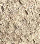 SquarefeetDepot 1x2 Walnut Travertine Splitface Finish Mosaic Backsplash Wall Tile