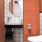 smafusion 11.5sqft Orange Mosaic Floor and Wall Tile for Bathroom, Kitchen Backsplash, Swimming Pool, Shower, Accent Wall, Outdoor, Hotels (10pcs, Orange)