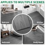54 Sq. Ft Floor Tiles Peel and Stick Vinyl Floor 36 x 6 inch Luxury Self Adhesive Waterproof Flooring Planks DIY for Kitchen, Living Room, Shops, RV, Wood Look Plank, 36-Pack, Dull Grey