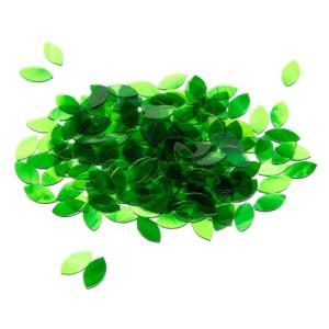 HJRTIUOH 100g Petal Mosaic Tiles, High Transparency Stained Glass Mosaic Tiles, DIY Handmade Lampshade Artwork and Stained Glass Projects, Approx. 360 Pieces,Green