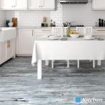 Art3d 60 Sq.ft Peel and Stick Floor Tiles, 40Pcs Luxury Vinyl Plank Flooring Wood Look, Adhesive and Waterproof Tile Sticker for Bedroom, Living Room, Kitchen, Dust Grey