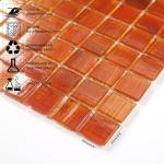 smafusion 11.5sqft Orange Mosaic Floor and Wall Tile for Bathroom, Kitchen Backsplash, Swimming Pool, Shower, Accent Wall, Outdoor, Hotels (10pcs, Orange)