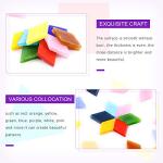 Swpeet 1 Pound Mosaic Tiles Mixed Color Mosaic Glass Pieces with Organizing Container, Genuine Mosaic Tiles Glass Pieces Mosaic Perfect for Home Decoration Crafts Supply(Panchromatic, Diamond)