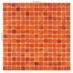 smafusion 11.5sqft Orange Mosaic Floor and Wall Tile for Bathroom, Kitchen Backsplash, Swimming Pool, Shower, Accent Wall, Outdoor, Hotels (10pcs, Orange)