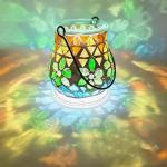 HJRTIUOH 100g Petal Mosaic Tiles, High Transparency Stained Glass Mosaic Tiles, DIY Handmade Lampshade Artwork and Stained Glass Projects, Approx. 360 Pieces,Green
