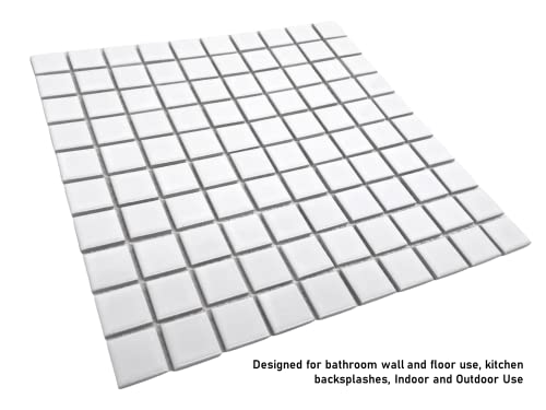 White Porcelain Mosaic Square Tile for Showers