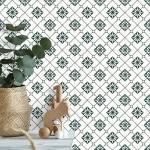 MORCART Peel and Stick Floor Tile, 20-Pack 7.87" x 7.87" Matte Vinyl Floor, Self Adhesive Waterproof Flooring DIY for Renter, Removable Tile Sticker for Bathroom, Kitchen, Bedroom, Wall (Green)