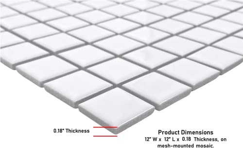 White Porcelain Mosaic Square Tile for Showers