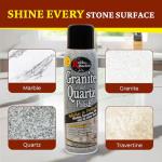 Rock Doctor Granite Polish Spray and Surface,18oz.Can Polish Tile, Marble, Kitchen Countertop, and Natural Stone Surfaces, Streak-Free Shine Pack of 1