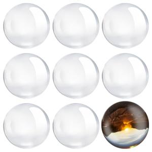 Clear Glass Cabochon 2Inch Round Dome Cabochons 25PCS Transparent Glass Cabochons with Flat Backs Glass Dome for DIY Crafts Photo Pendant Jewelry Making(50MM,25PCS)