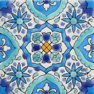 Casablanca Market MT014 Mediterranean Ceramic Utica Decorative Tile, Blue