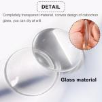 Clear Glass Cabochon 2Inch Round Dome Cabochons 25PCS Transparent Glass Cabochons with Flat Backs Glass Dome for DIY Crafts Photo Pendant Jewelry Making(50MM,25PCS)