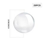 Clear Glass Cabochon 2Inch Round Dome Cabochons 25PCS Transparent Glass Cabochons with Flat Backs Glass Dome for DIY Crafts Photo Pendant Jewelry Making(50MM,25PCS)