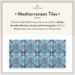 Casablanca Market MT014 Mediterranean Ceramic Utica Decorative Tile, Blue