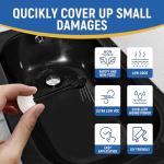 Tub Tile Gloss Black Paint Touch Up Paint Kit for Bathtub Porcelain Repair Scratches Cracks Chips on Porcelain Acrylic Enamel Cast Iron Tiles Sinks Toilets Black