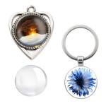 Clear Glass Cabochon 2Inch Round Dome Cabochons 25PCS Transparent Glass Cabochons with Flat Backs Glass Dome for DIY Crafts Photo Pendant Jewelry Making(50MM,25PCS)