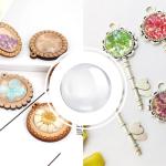Clear Glass Cabochon 2Inch Round Dome Cabochons 25PCS Transparent Glass Cabochons with Flat Backs Glass Dome for DIY Crafts Photo Pendant Jewelry Making(50MM,25PCS)