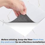 AKOLAFE 40 Sheet Vinyl Flooring 12x12 Inch Peel and Stick Floor Tile Waterproof White Marble Vinyl Floor Tiles Clearance Self Adhesive Floor Tiles Sticky Laminate Flooring Stick on Bathroom Kitchen RV