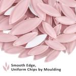 Youway Style Pink Leaf Mosaic Tiles for Crafts Bulk,200g Petal Mosaic Glass Pieces,Flower Glass Tiles for Christmas Mosaic Decorations,Garden Mosaic Supplies Kit