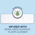 Bona Multi-Surface Floor Disposable Wet Cleaning Pads - 12-Pack - Residue-Free Floor Cleaning Solution for Stone, Tile, Laminate, and Vinyl Floors