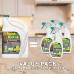 Bona Multi-Surface Floor Cleaner Refill - 128 fl oz - Lemon Mint - Residue-Free Floor Cleaning Solution refill for Spray Mop and Spray Bottles - For Use on Stone, Tile, Laminate, and Vinyl Floors