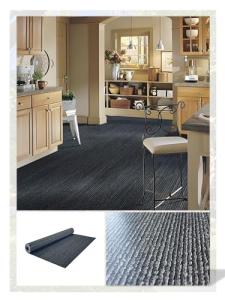 Thick&Heavy&Large Vinyl Composite Dense Bottom Flooring Roll,HT1804 Dark Grey Carpet Pattern,7-Layers,1PC Size 16.4x3.28(ft) Cover 53.82(Sq.Ft),THK 0.0787(in),N.W.35.27(Ib) for Durable Long-Lasting