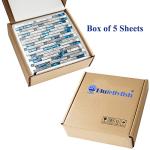 Blujellyfish Gray Marble Tile for Kitchen Backsplash 12 in. x 12 in. x 8 mm Teal Blue Glass Mosaic Bathroom Shower Wall Linear Tiles (Pack of 5 Sheets)