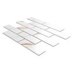 MSI Calacatta Gold 12 in. x 12 in Matte Porcelain Mosaic Tile, Mesh-Mounted, for Kitchen Backsplash, Bathroom, Floor, Shower, and Accent Wall