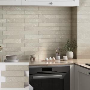 COLAMO 10 PC Beige Limestone Peel and Stick Tiles